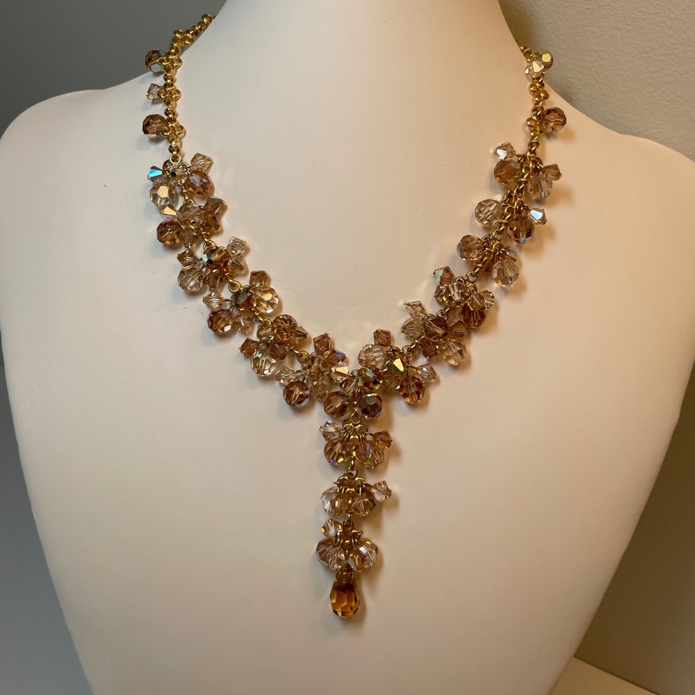 Crystal Statement Drop Necklace - image 6